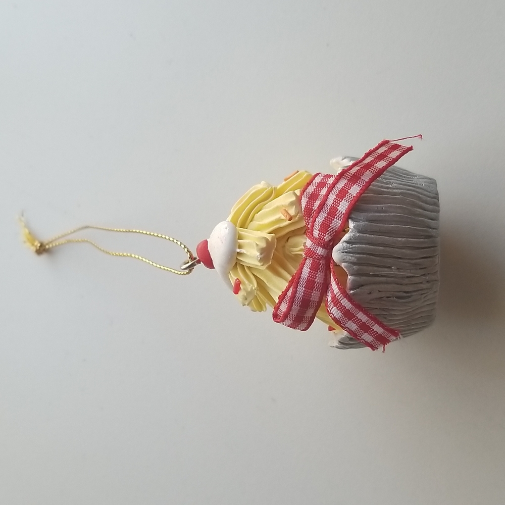 Christmas Tree Ornament Ice Cream Sunday with Cherry on Top
